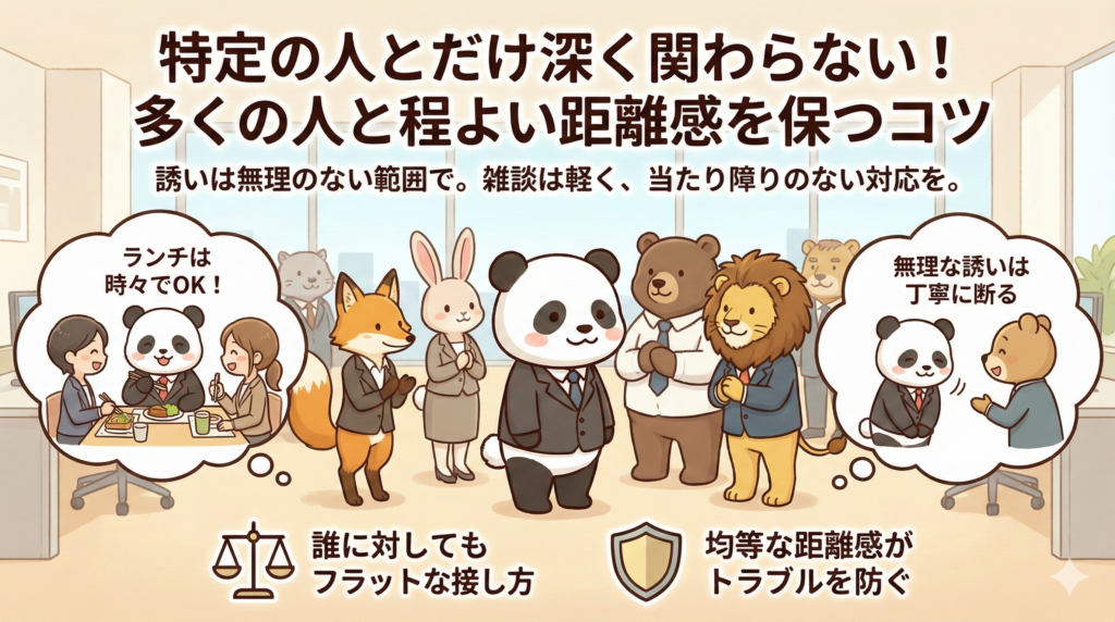 特定の人だけ深く関わらない!
多くの人と程よい距離感を保つコツ