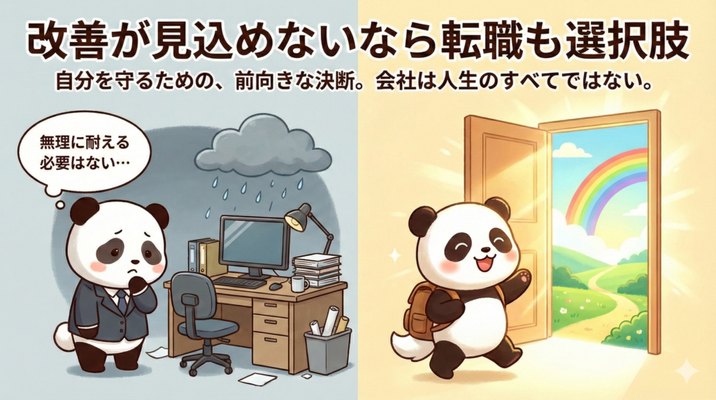 改善が見込めないなら転職も選択肢