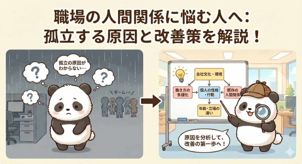 職場の人間関係に悩む人へ：孤立する原因と改善策を解説！