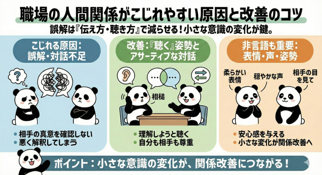 職場の人間関係がこじれやすい原因と改善のコツ