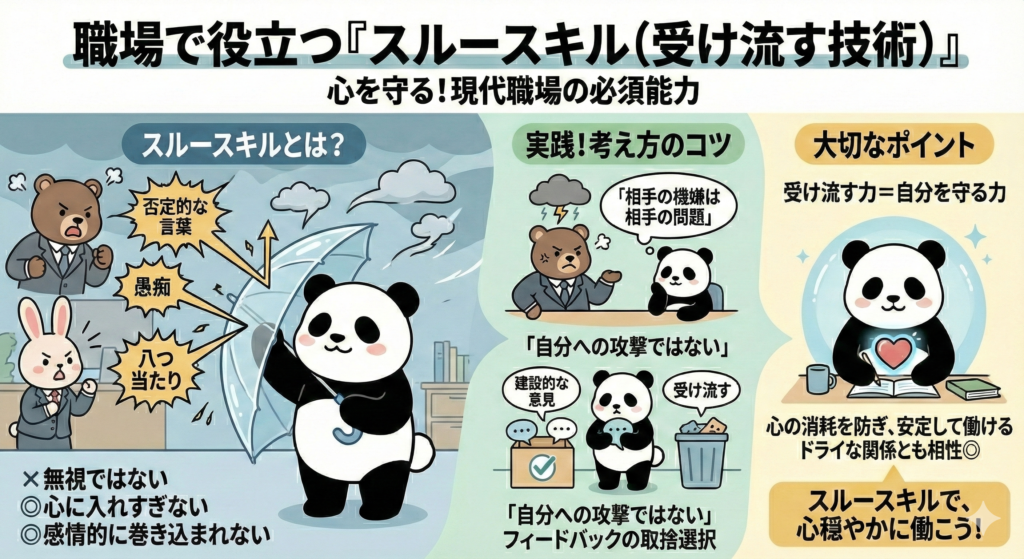 職場で役立つ「スルースキル（受け流す技術）」