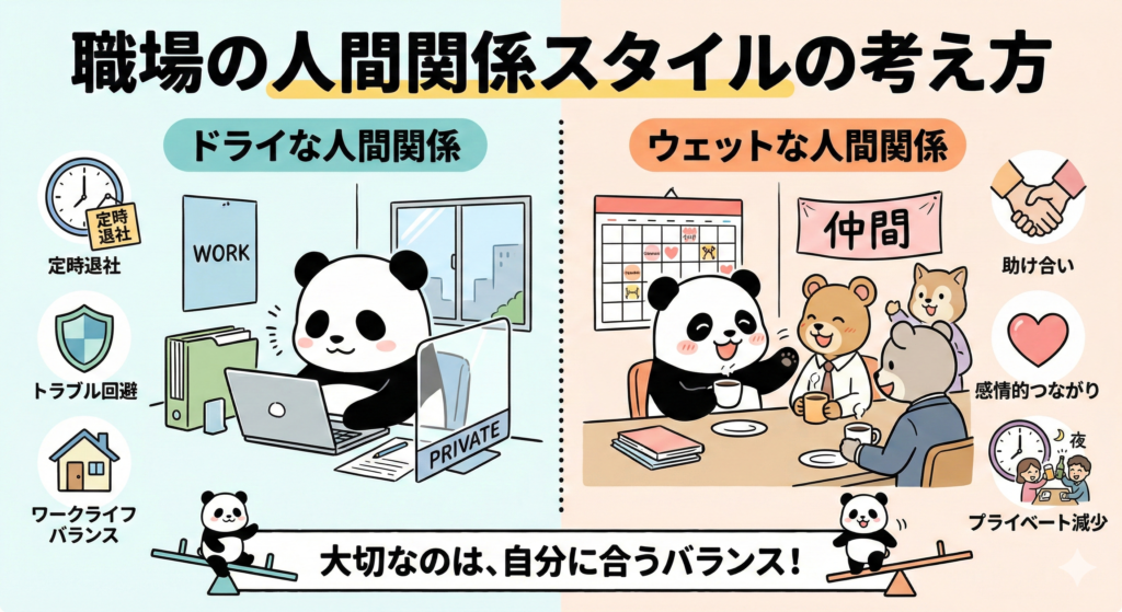 職場の人間関係スタイルの考え方