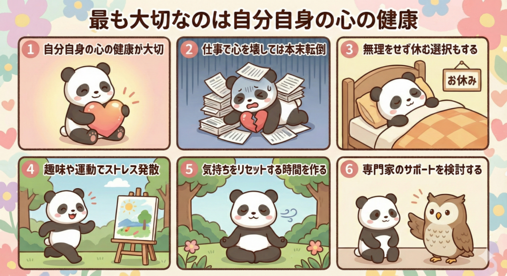 最も大切なのは自分自身の心の健康