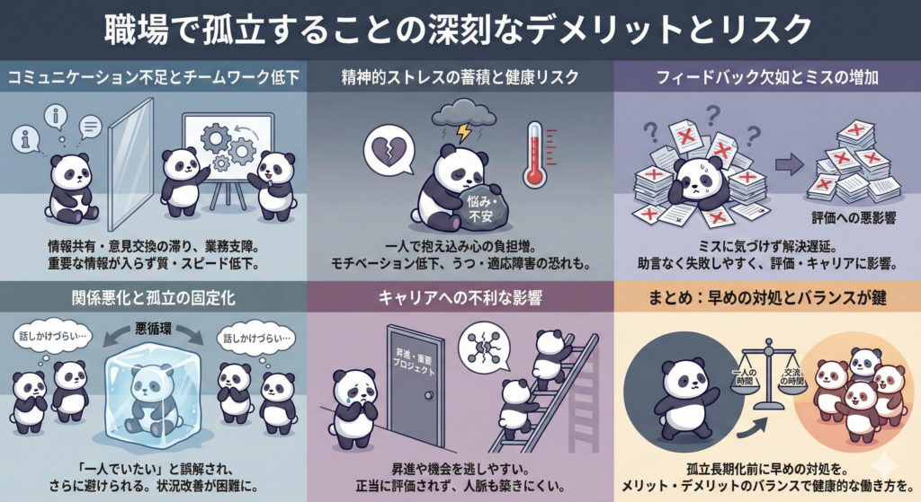 職場で孤立することの深刻なデメリットとリスク