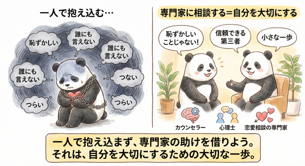 一人で抱え込まず、専門家の助けを借りよう。それは、自分を大切にするための大切な一歩