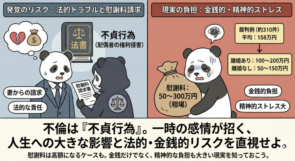 不倫は「負貞行為」一時の感情が招く、人生への大きな影響と法的・」金銭的リスクを直視せよ。