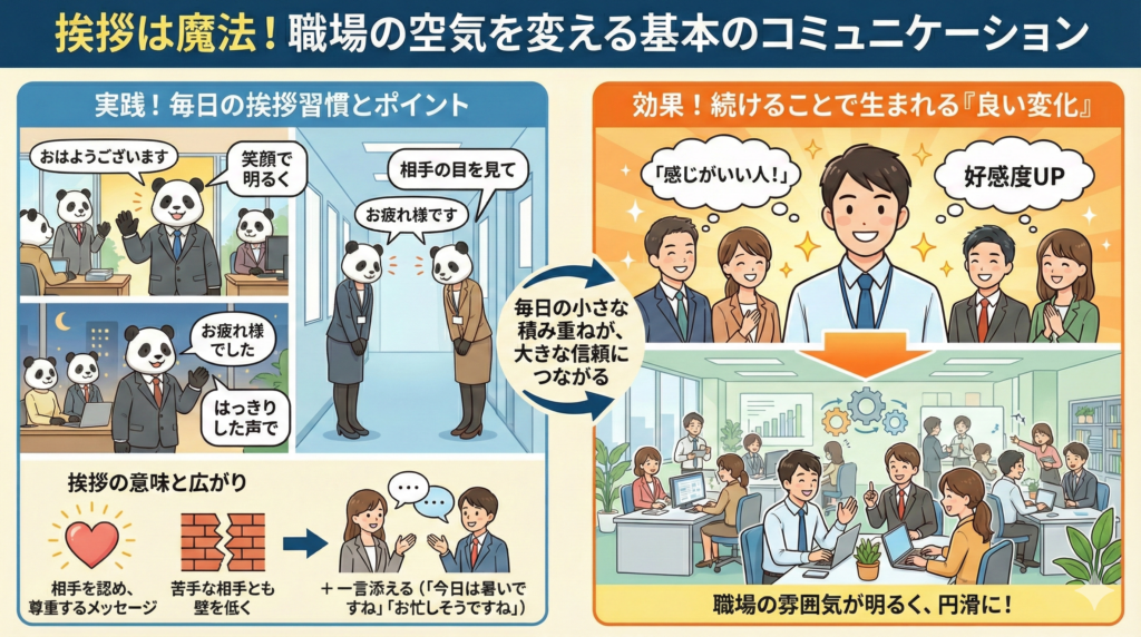 挨拶は魔法！職場の空気を変える基本のコミュニケーション