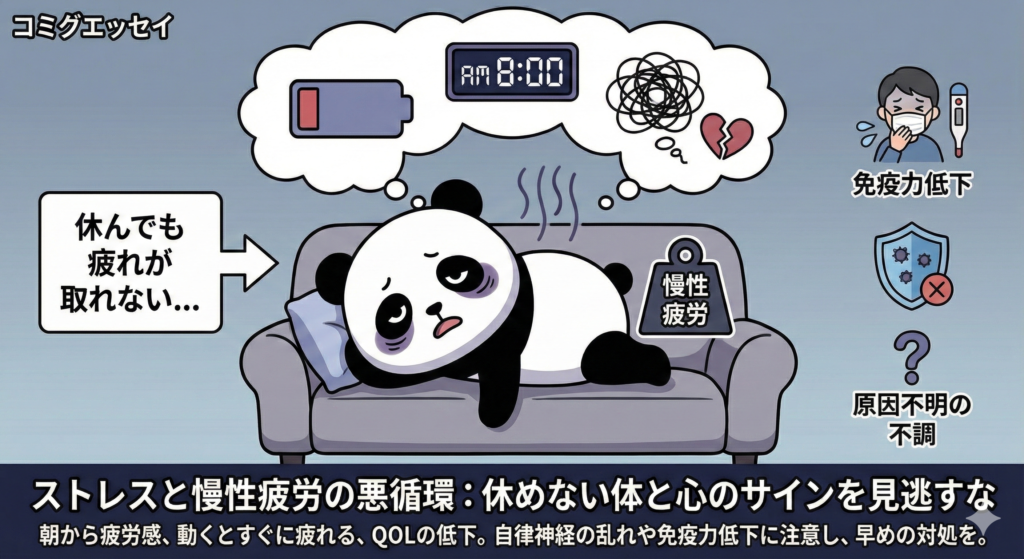 ストレスと慢性疲労の悪循環：休めない体と心のサインを見逃すな