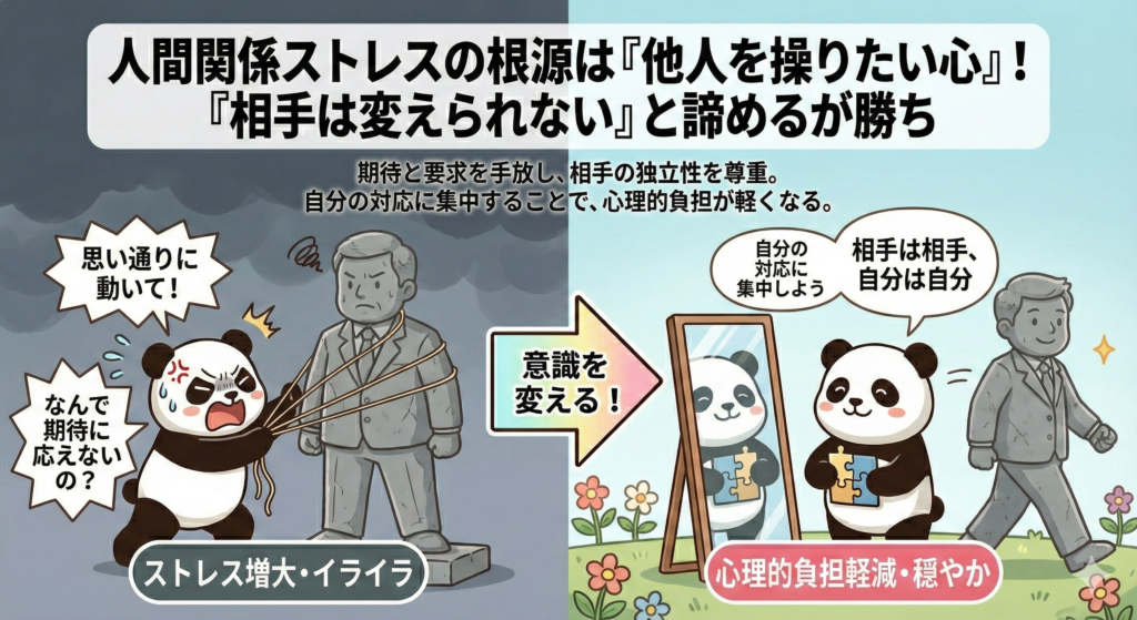 人間関係ストレスの根源は「他人を操りたい心」！「相手は変えられない」と諦めるが勝ち