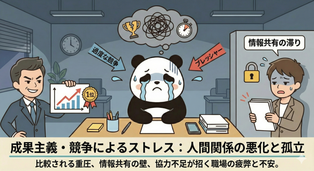 成果主義・競争によるストレス：人間界の悪化と孤立