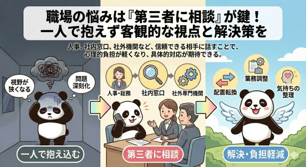 職場の悩みは「第三者に相談」が鍵！一人で悩まず客観的な視点と解決策を