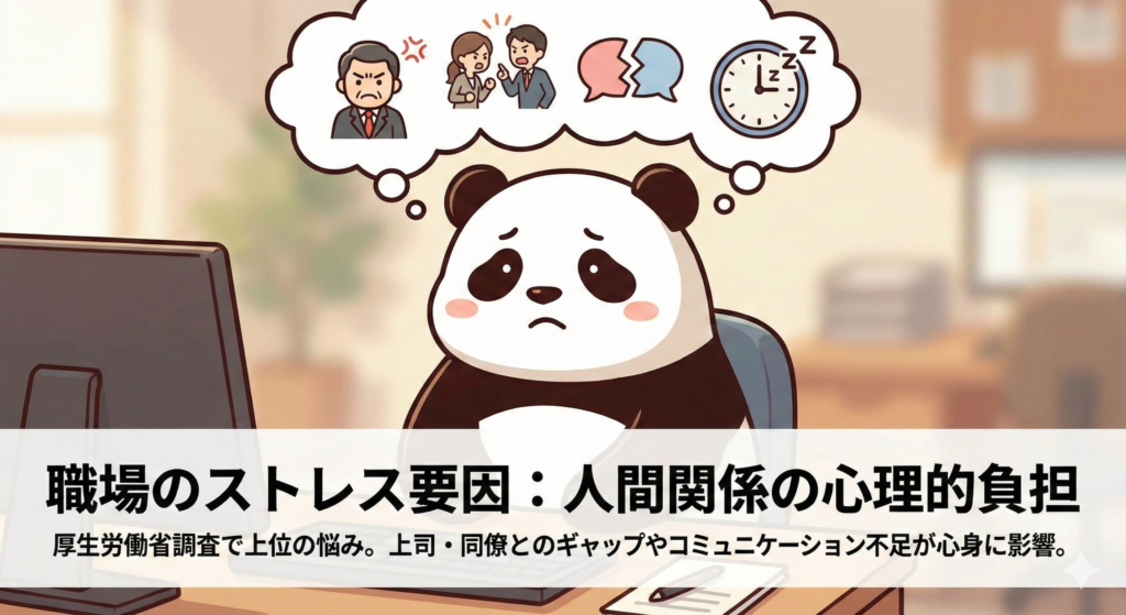 職場のストレス要因：人間関係の心理的負担

