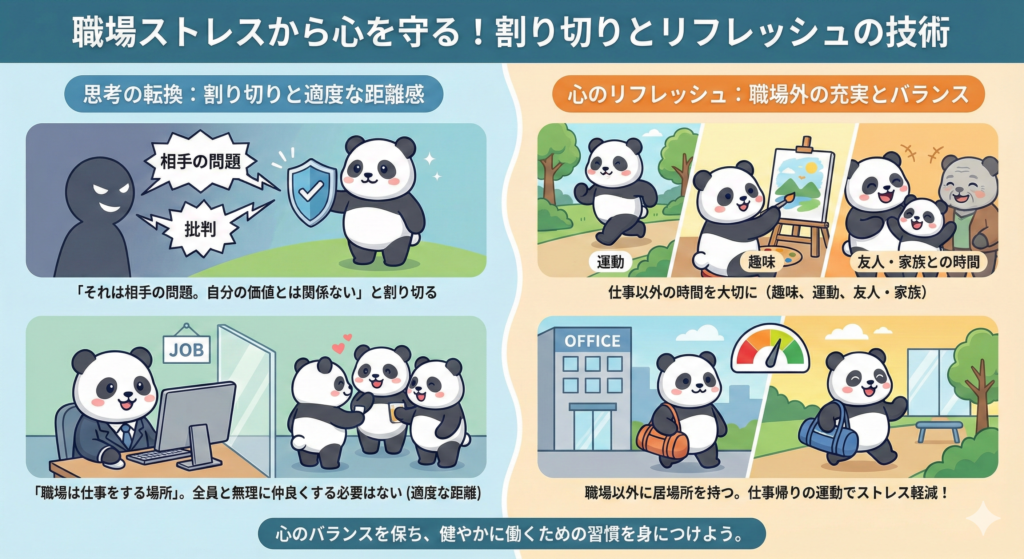 職場ストレスから心を守る！割り切りとリフレッシュの技術