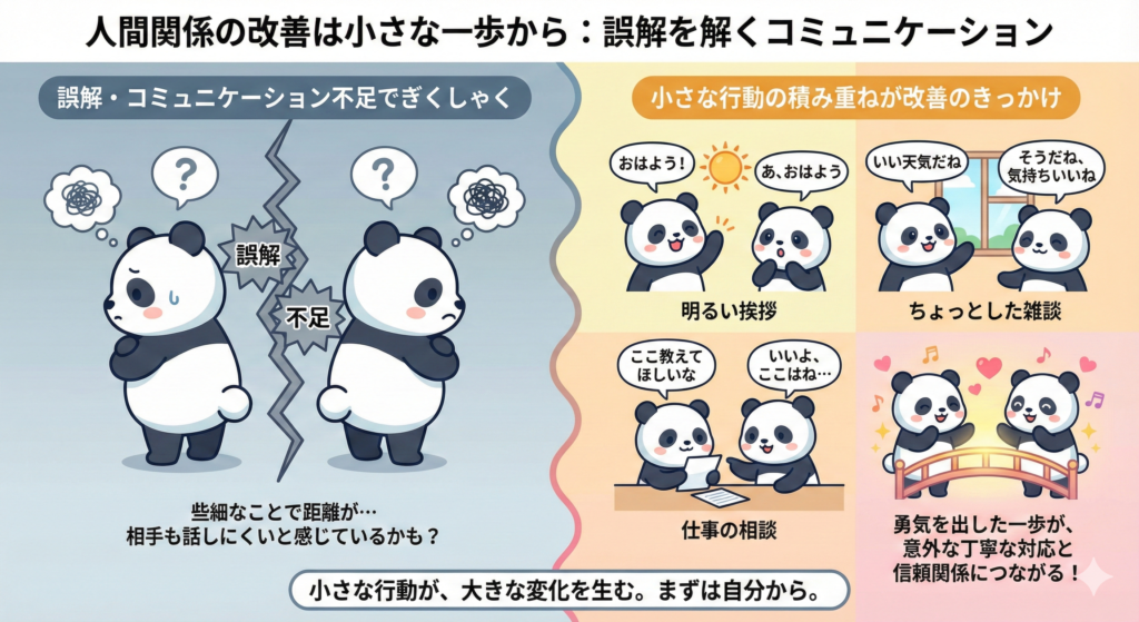 人間関係の改善は小さな一歩から：誤解を招くコミュニケーション