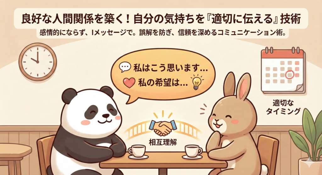 良好な人間関係を築く！自分の気持ちを「適切に伝える」技術