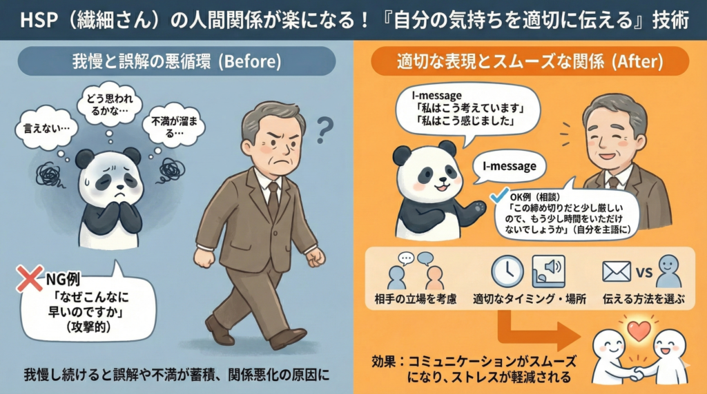 HSP（繊細さん）の人間関係が楽になる！「自分の気持ちを適切に伝える」技術