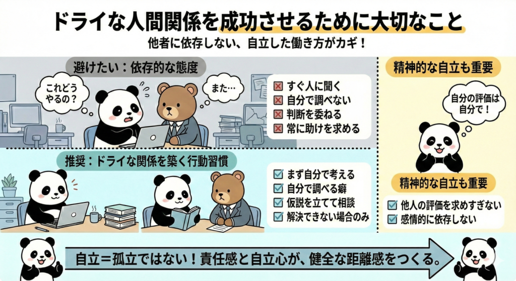 ドライな人間関係を成功させるために大切なこと