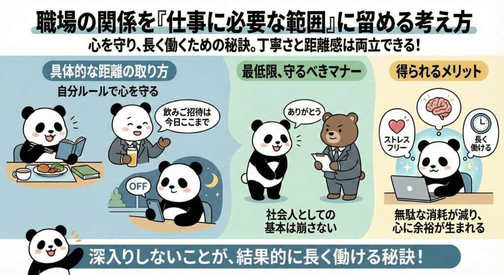 職場の関係を「仕事に必要な範囲」に留める考え方